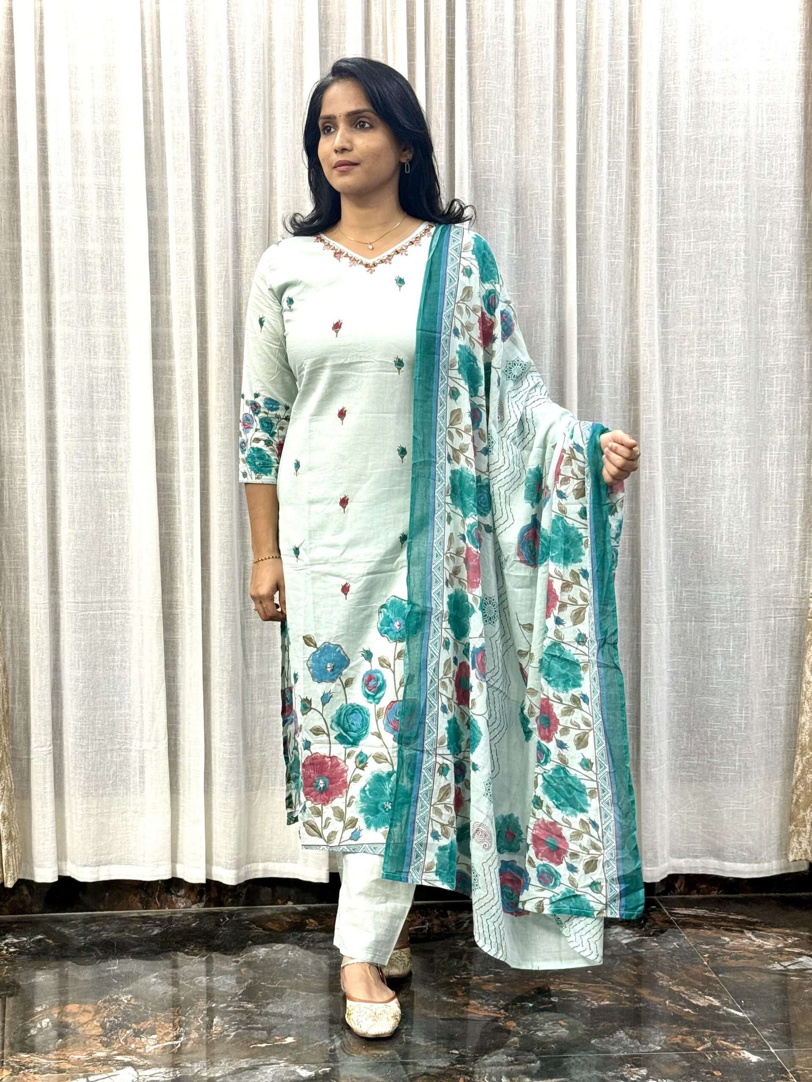 Mul Cotton Kurti Set (3S10082510)