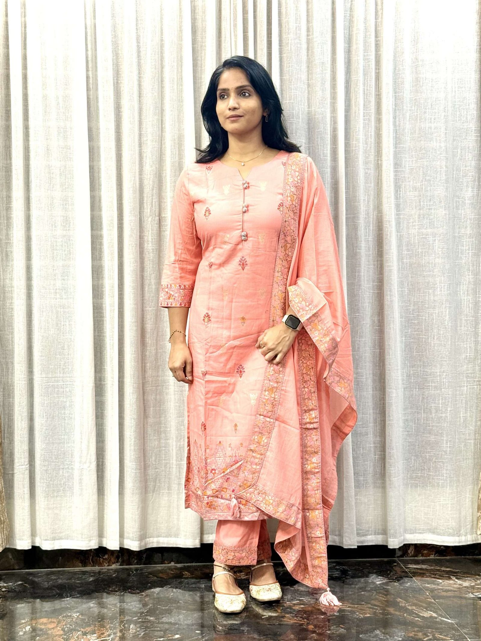 Rawsilk Kurti Set with Weaving (3S10082505)