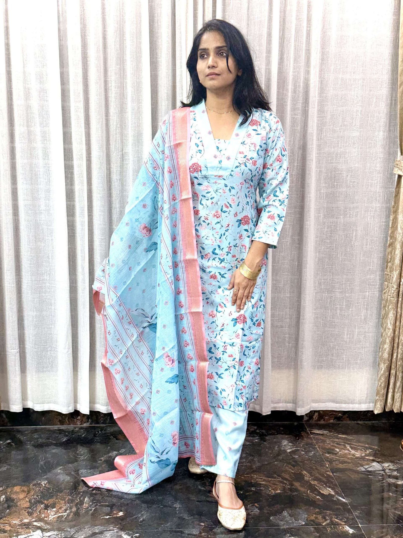 Dreamy Cotton Kurti Set (3S07092503)